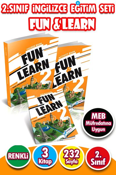 Harika Kitap 2.مجموعة تدريب اللغة الإنجليزية للفصل FUN & LEARN