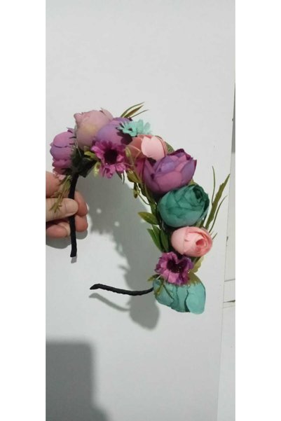 shopland Handmade Multicolored Floral Bridesmaid/Bridal Crown