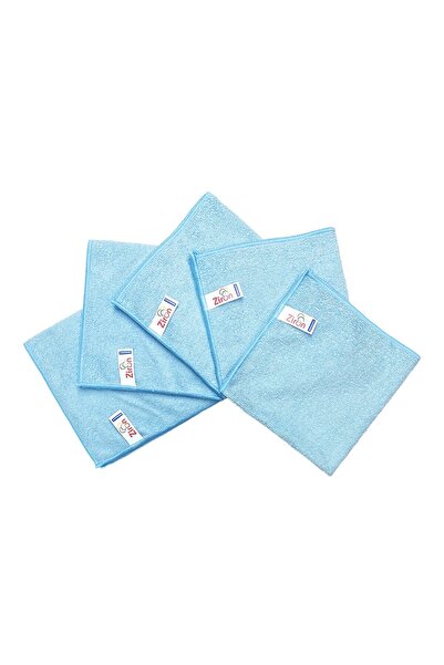 Ziron Lavetă de curățare cu textura groasă din microfibră Albastru 40x40 5 buc