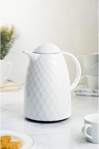 Depa Prism, Acrylic Thermos with Glass Inside 1 Liter White