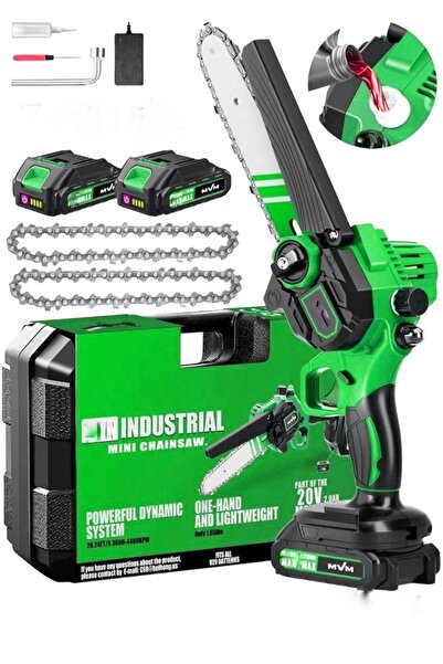 SCHUTZENGER 596vf OTOMATİK YAĞLAMA 5 PİLLİ Çift Akülü Şarjlı Budama Testere O...