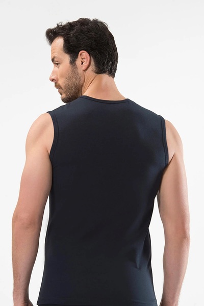 Cacharel Men's Sports Zero Sleeve Crew Neck Undershirt 95% Cotton 5% Elastane