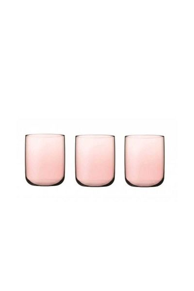 Paşabahçe 420112 Iconic Pink Color Water Cup 3-Pack