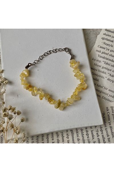 Elifsu Jewelry Citrine Stone Broken Stone Bracelet