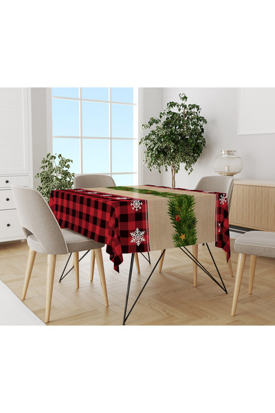 Evmila Τραπεζομάντιλο με χριστουγεννιάτικο σχέδιο με βελούδινη υφή