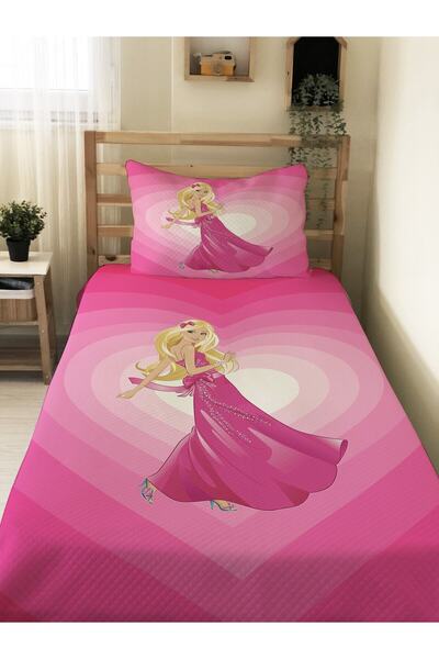 Evmila Prenses Kız Desenli Bebek Ve Çocuk Baskılı Tek Kişilik Pike Takımı 160...