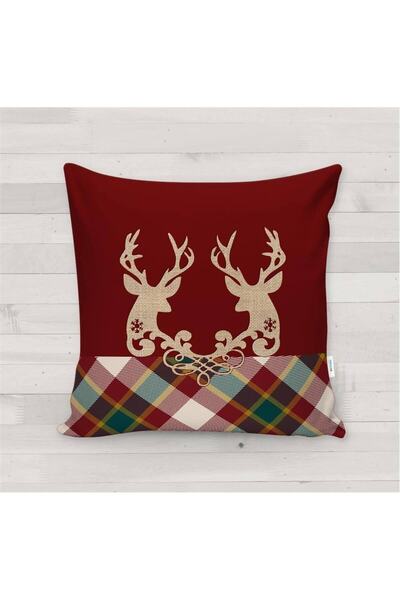 milroma Новогодишна тематична възглавница с мотив на северен елен