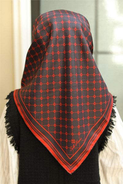 Silk Home Μοτίβο μονόγραμμα Twill Μεταξωτό κασκόλ