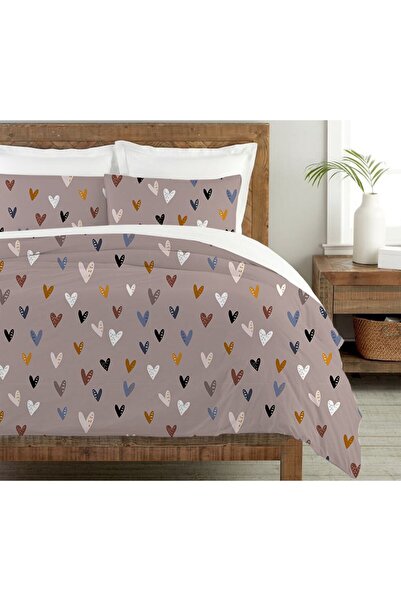 Evmila Set cuvertură de pilota dublă cu imprimeu moale cu model de inimă 200x...