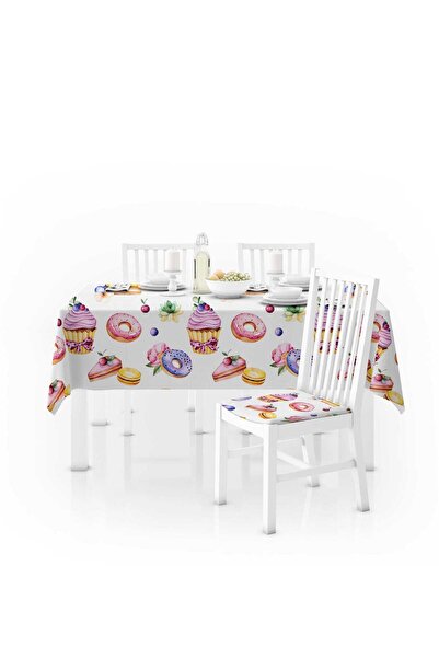 Evmila Renkli Tatlılar Masa Örtüsü Mö917