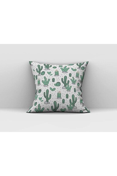 milroma Κάλυμμα μαξιλαριού με βελούδινη υφή και σχέδιο κάκτου διπλής όψης 486