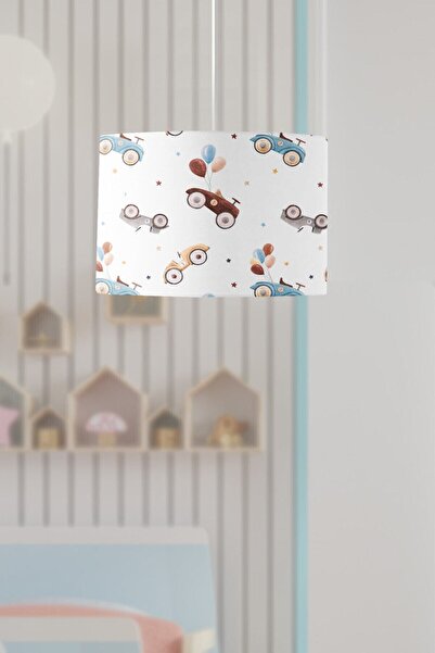 Evmila Renkli Arabalar Çocuk Odası Sarkıt Avize Modeli