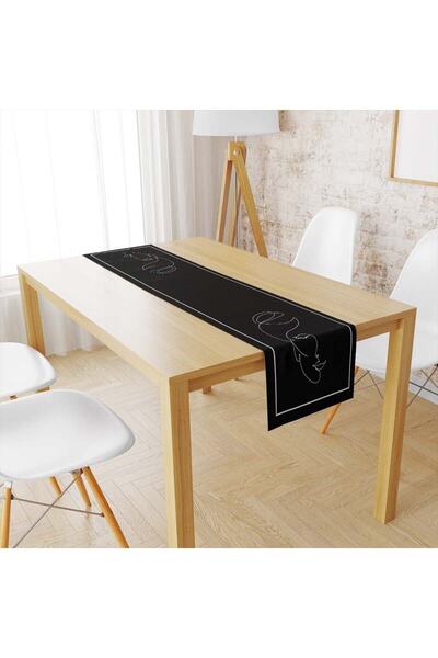 milroma Συνοπτικό γυναικείο σχέδιο σε μαύρο φόντο με βελούδινη υφή 14 Runner 048