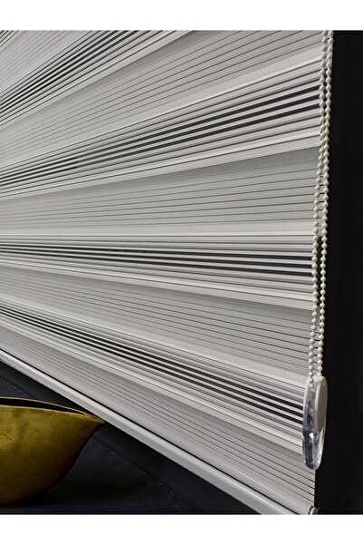 venedik home Stor Zebra Perde Özel Seri Beyaz Üzeri Gri Ve Siyah Renk Geçişli...