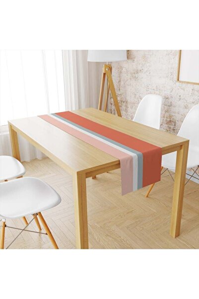 milroma Кадифена текстура в розово, синьо и прасковен нюанс с ивици 02 Runner...