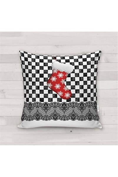 milroma Новогодишна тематична възглавница с мотив на чорапи