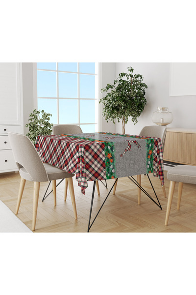 Evmila Față de masă cu model de Crăciun cu textura de catifea