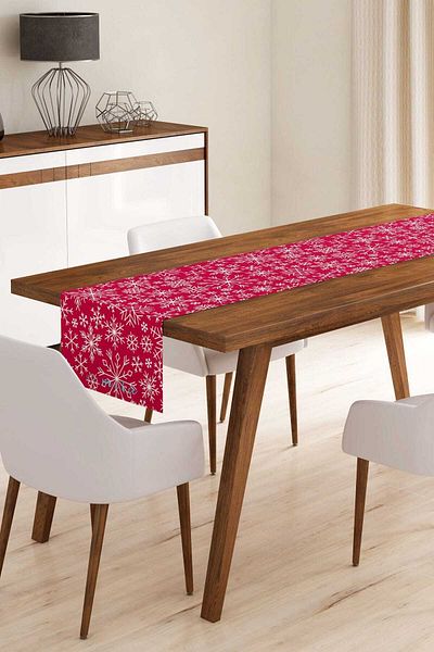 Evmila Red White Snowflakes Runner Μοντέλο R315