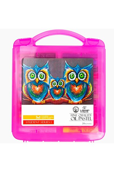 Vincent Student Series 3 in 1 Oil Pastel Paint Set - 24 Colors 1201