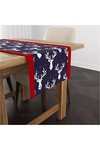 milroma Βελούδινο δρομέας με μοτίβο ελαφιού με θέμα την Πρωτοχρονιά