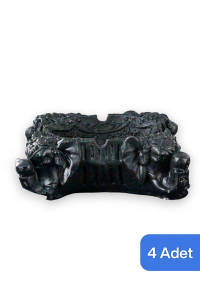Evene Ashtray Black Ash Table Decorative Ashtray 4 Pieces Model 6