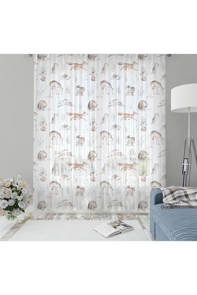 milroma Children's Room Patterned Tulle Curtain