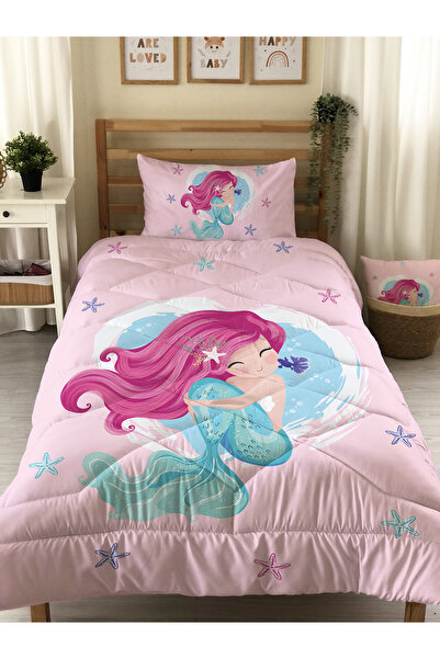 Evmila Deniz Kızı Desenli Kapitone Dikişli Yorgan