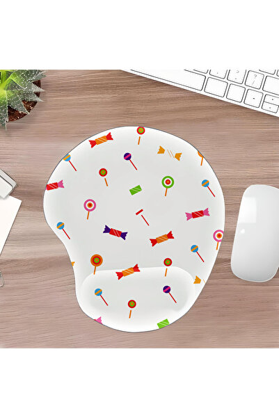 UcuruStore Minimal Lolipop Οβάλ Επιφάνεια Ποντικιού με Στήριγμα Καρπού