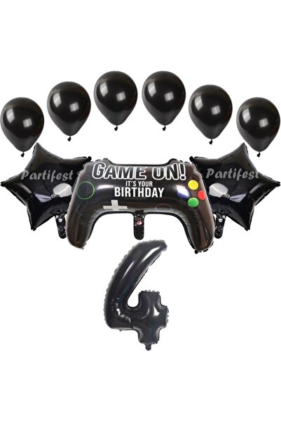 Parti Station Gamer Oyuncu Oyun Konsolu Yaş Folyo Balon Seti Gamer Oyuncu Pla...