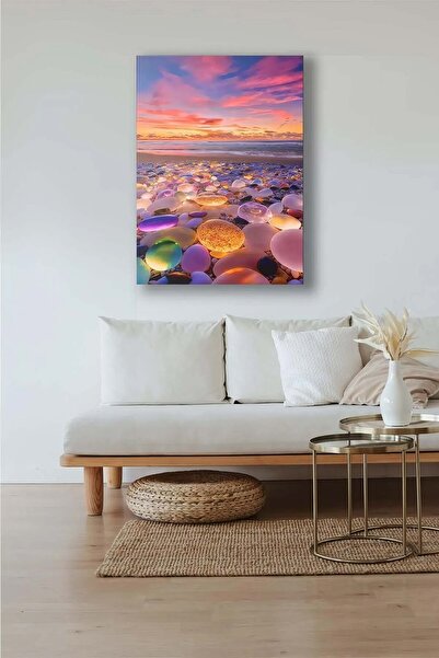 PrintiesPlus Renkli Deniz Taşları Kanvas Duvar Tablo