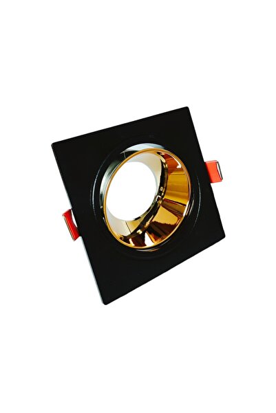 Cata Dekoratif Tekli Jaguar Spot Kasası - Siyah & Rose Gold Kasa - Kare - Sıva Altı - CT-5055