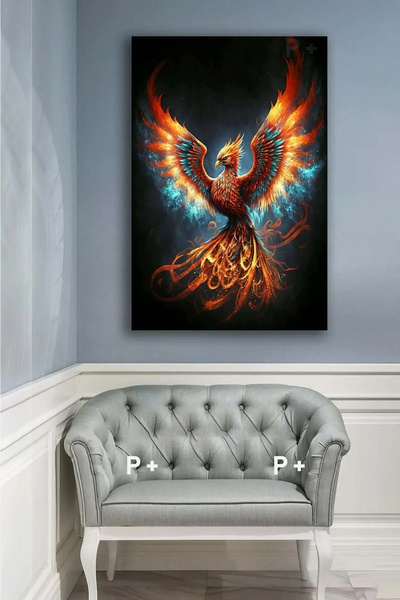 PrintiesPlus Anka Kuşu Dekoratif Kanvas Duvar Tablo