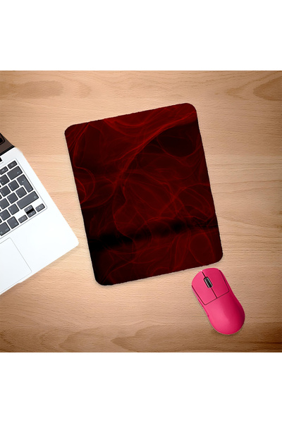 UcuruStore Bordo Duman Bilek Destekli Dikdörtgen Mouse Pad