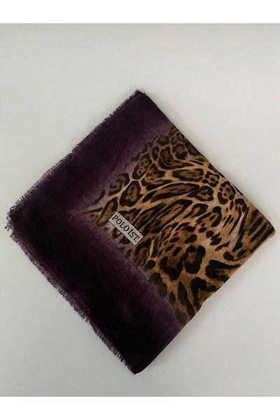 poloist Scriere din pânză cu imprimeu leopard