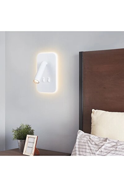 Cata 13 W Led Tuvalu Yatak Başı Aplik - Gün Işığı (3000K) - Beyaz - CT-5253B