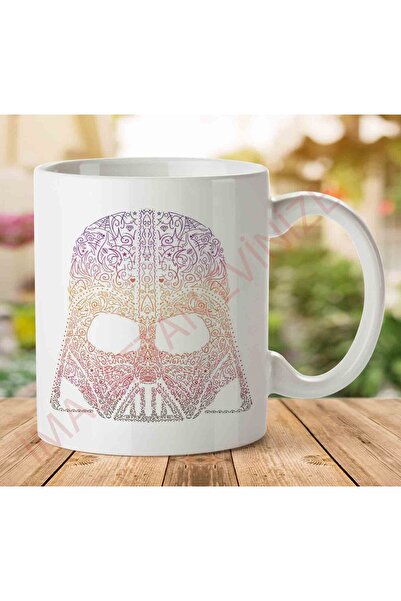 ART HEDİYE دارث فيدر نيون نمط خوذة حرب النجوم القدح