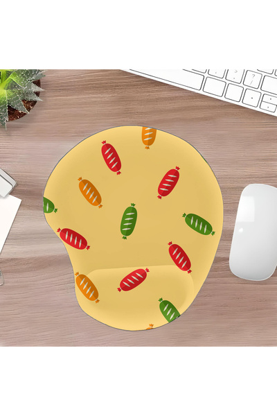 UcuruStore Minimal Şeker Mouse Pad oval decupat cu suport pentru încheietura ...