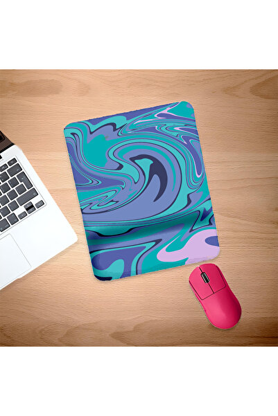 UcuruStore Τυρκουάζ Μπλε Ναυτικό Ορθογώνιο Μαξιλαράκι Ποντικιού με Στήριγμα Κ...