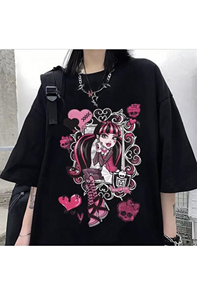 CONSTRAİN Window Flowers Gothic Girl Unisex T-shirt