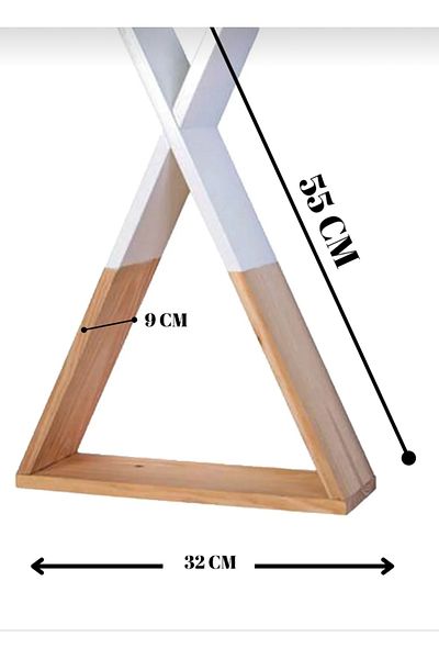 EMTA Native American Shelf White Peak Shelf Triangle Shelf 55&32&8 cm