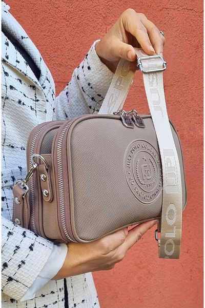 Just Polo Women's Sand-tan Bag Wallet Combination