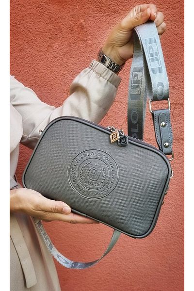 Just Polo Women's Gray Bag Wallet Combination