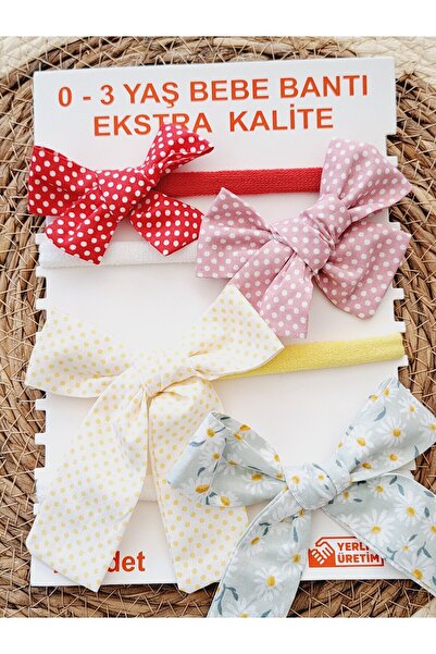 4 Adet Bebek Bandana Seti