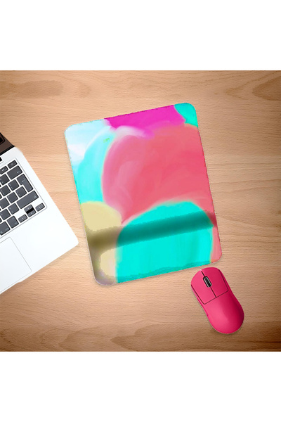 UcuruStore Pad pentru mouse dreptunghiular, în culori roz și turcoaz, cu supo...