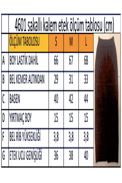 GAJA Fusta cu fante din tricotaje cu barbă 4601
