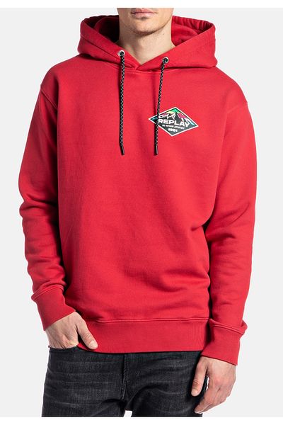 Replay Logoprint ve Kapuze ile Kapuzensweatshirt Kapüşonlu Üst