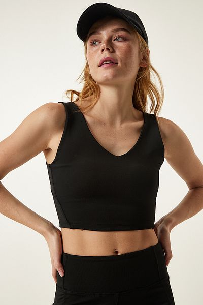 Happiness İstanbul Sportovní podprsenka Black Strap Shaping OW00018