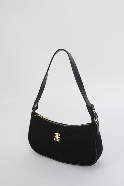 Pierre Cardin حقيبة كتف نسائية من القماش بسلسلة سوداء 05PO22K1806