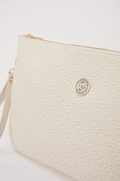 Pierre Cardin Ecru Women's Portfolio & Clutch Bag 05PO24Y1789