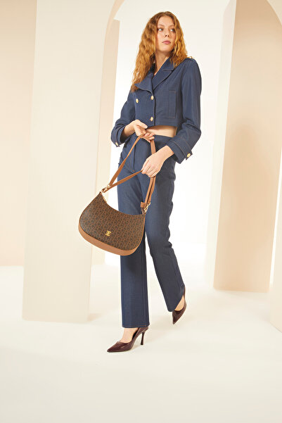 Pierre Cardin Καφέ γυναικεία τσάντα ώμου 05PO24Y1763